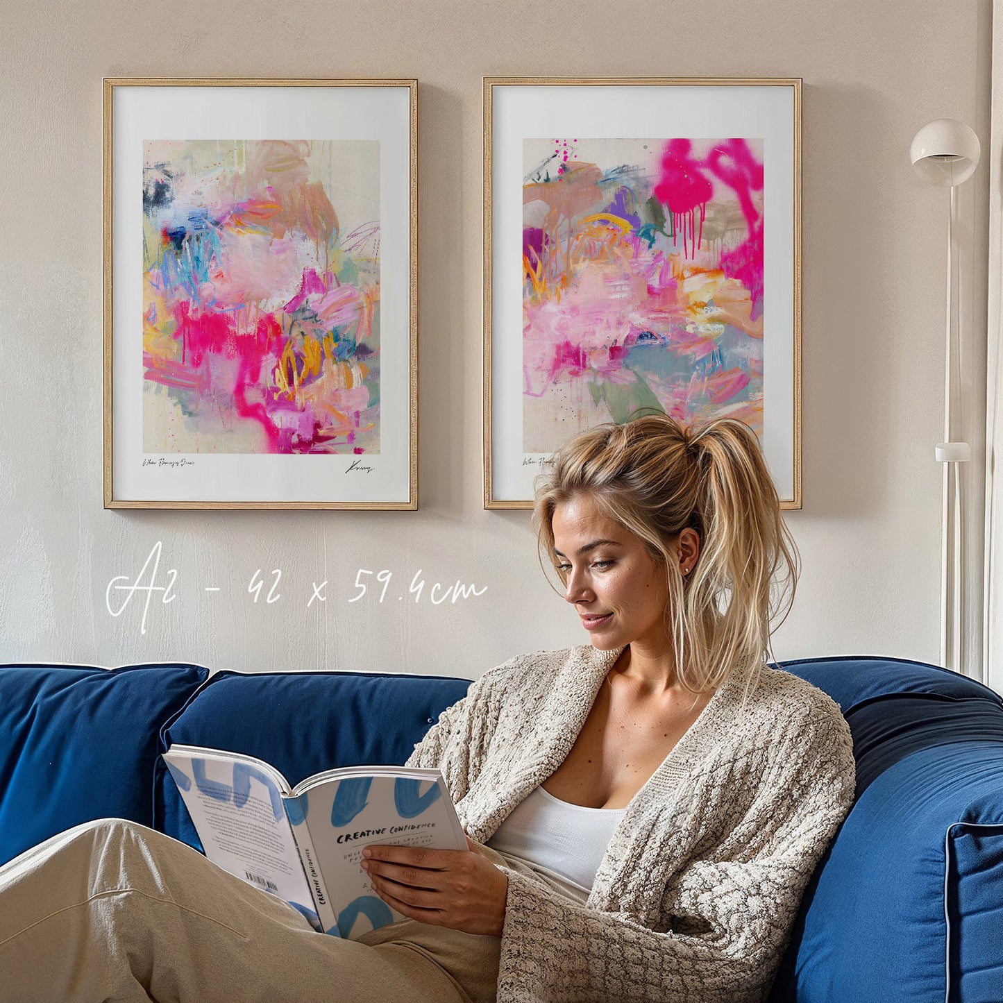 When Flamingos Dance - Paper print duo