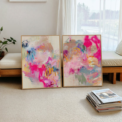 When Flamingos Dance II - Original 63x79cm